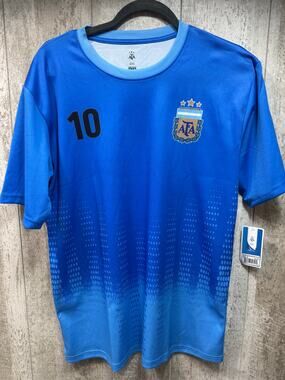 NWT Argentina AFA Lionel Messi #10 Soccer Jersey Men’s Medium Blue Official